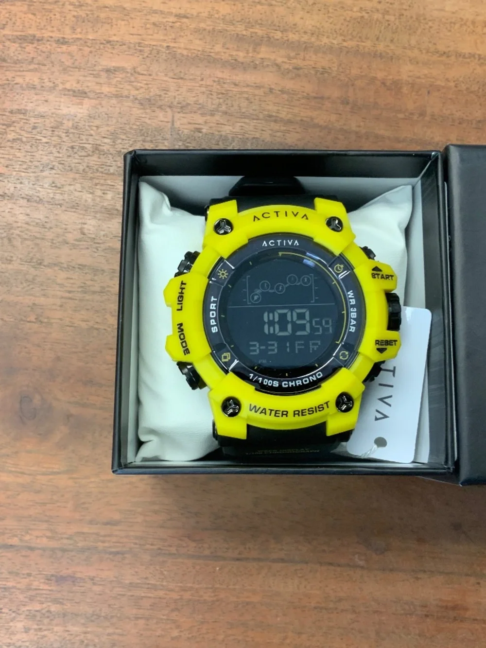 Activa X Invicta Digital Unisex Watch - 50mm, Black/Yellow ACW8082-014 New